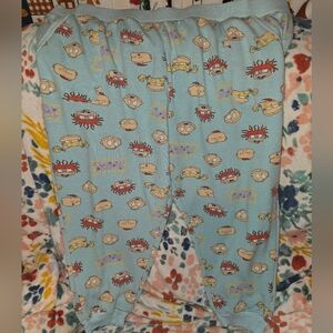 Kids Cartoon Print Pajamas - Blue
